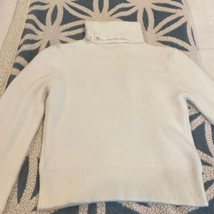 Zara High Neck White Sweater